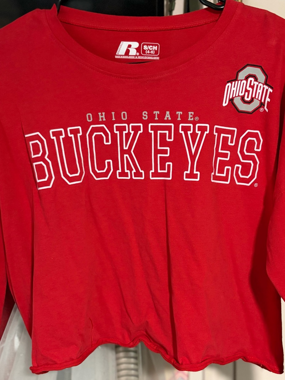 Ohio State Buckeyes Red Long Sleeve Tee